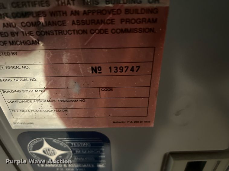 image for item OA9055 2000 Manufactured Structures Corporation 2468-CR-2000  mobile office trailer