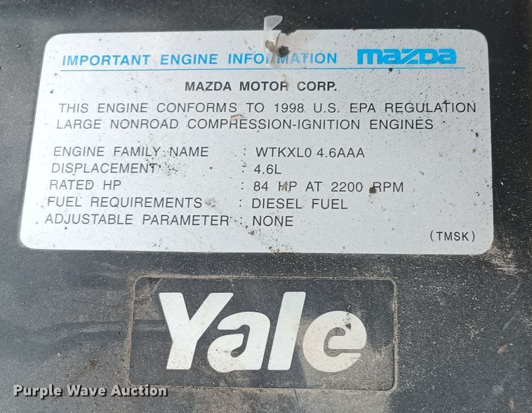 image for item OA9187 Yale  forklift