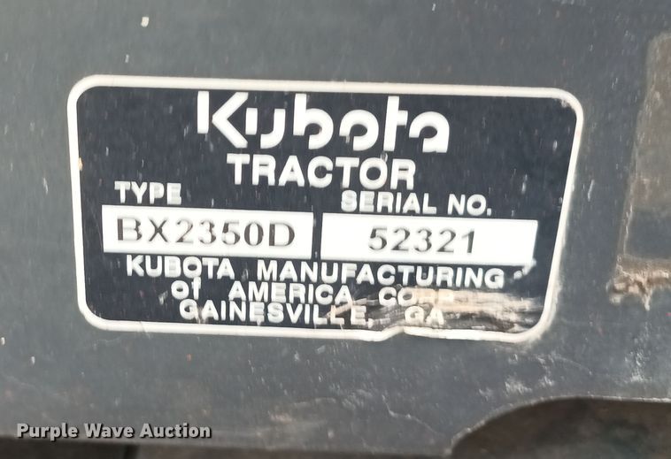 image for item OA9191 Kubota BX2350  MFWD tractor
