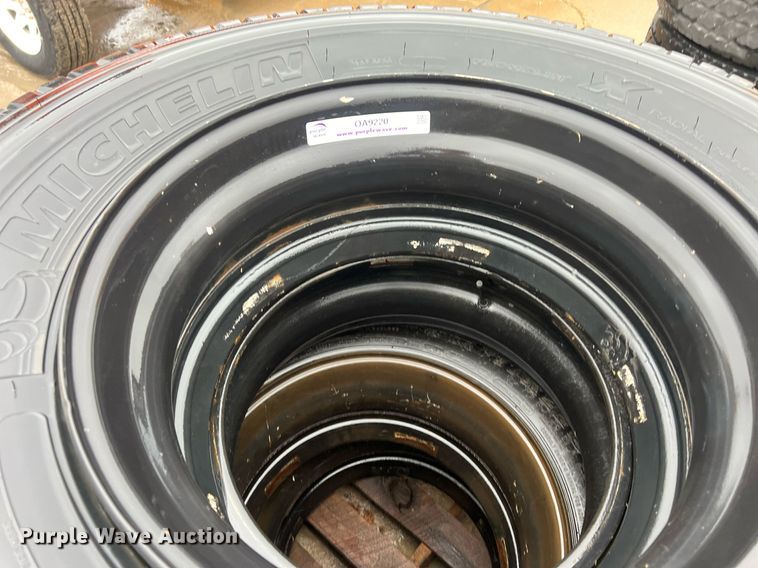 image for item OA9220 (4) Michelin 11R22.5 tires and wheels