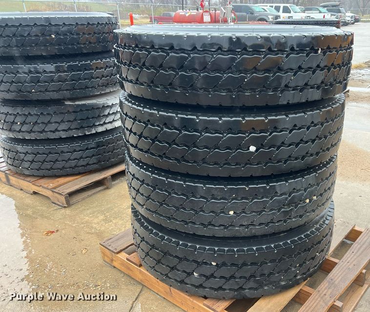 image for item OA9222 (4) 11R22.5 tires and wheels