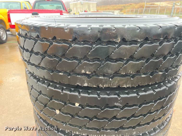 image for item OA9222 (4) 11R22.5 tires and wheels