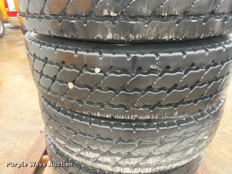 image for item OA9222 (4) 11R22.5 tires and wheels