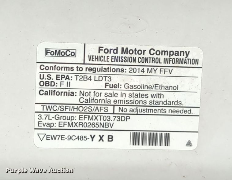 image for item OG9522 2014 Ford F150 XLT  SuperCab pickup truck