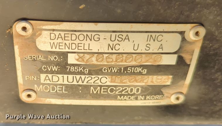 image for item OL9150 Kioti Mec2200  utility vehicle