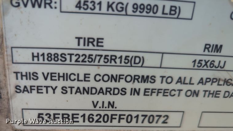 image for item OL9163 2015 Covered Wagon  enclosed cargo trailer