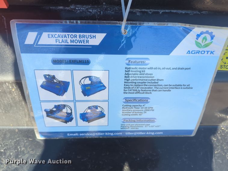 image for item OL9191 2023 Agrotk EXFLM115  flail mower