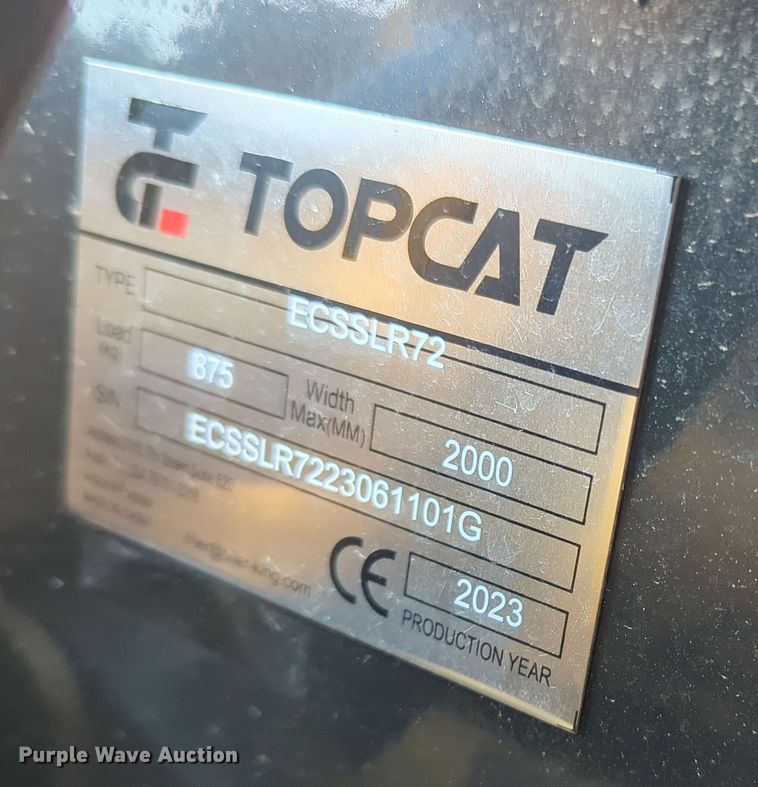 image for item OL9197 2023 TopCat ECSSLR72  skid steer landscape rake