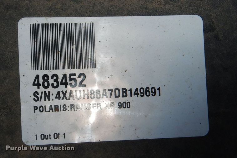 image for item OL9327 2013 Polaris Ranger XP 900  utility vehicle