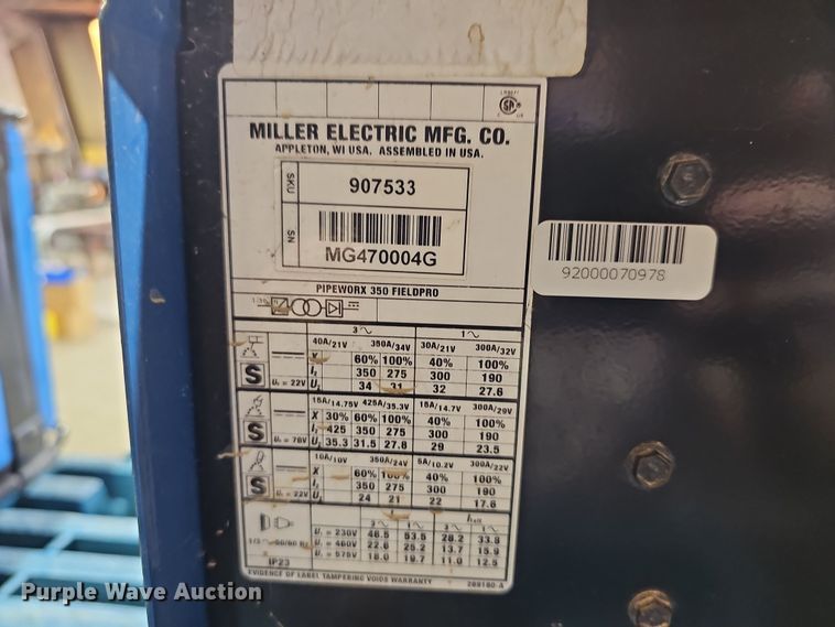 image for item OL9399 (3) Miller welders