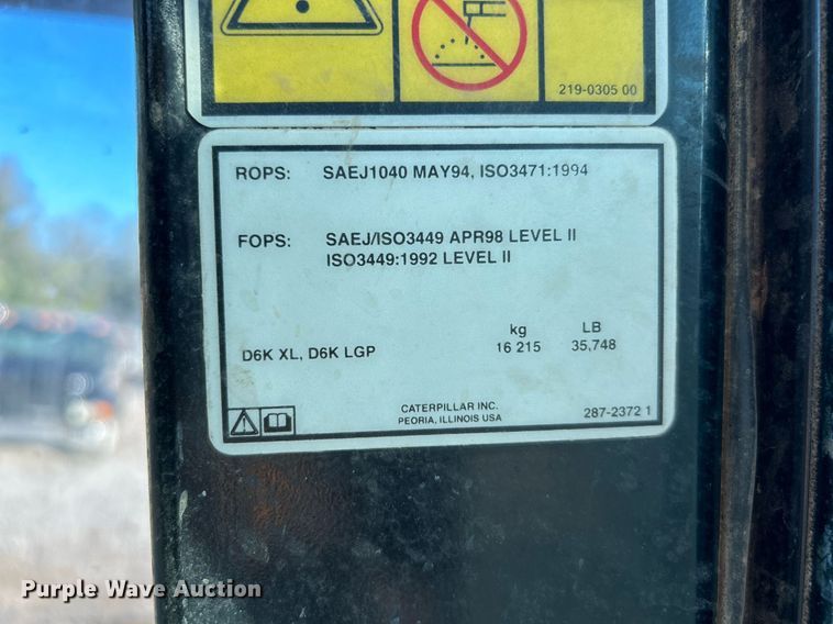 image for item DJ6458 2012 Caterpillar D6KXL  dozer