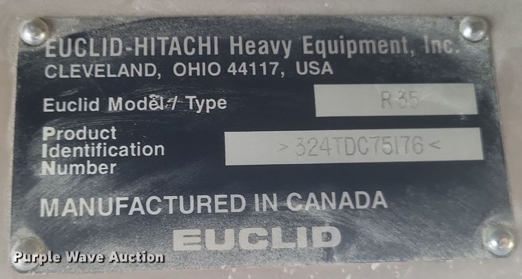 image for item DK1183 1995 Euclid R35  haul truck