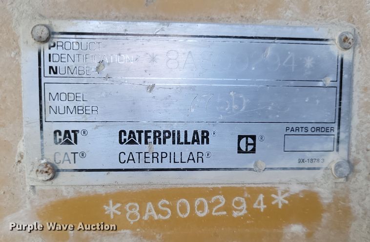 image for item DK1186 2000 Caterpillar 775D  haul truck