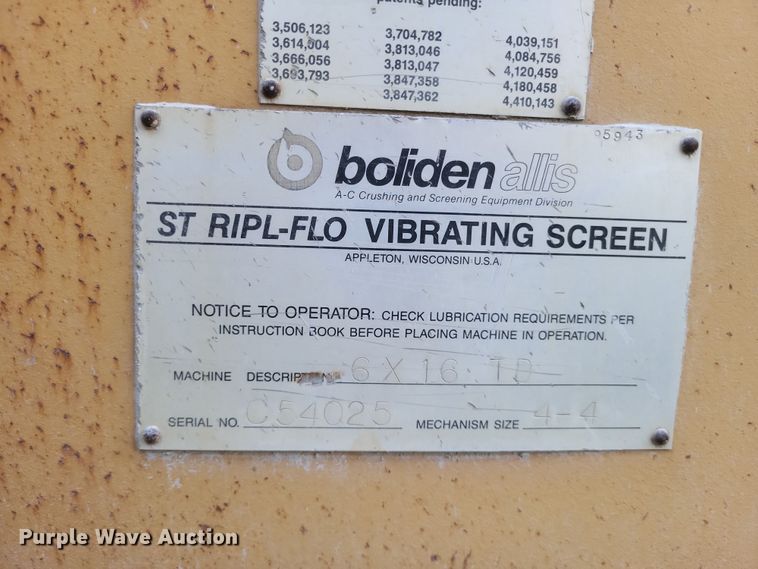 image for item DK1187 Boliden Allis  screening plant