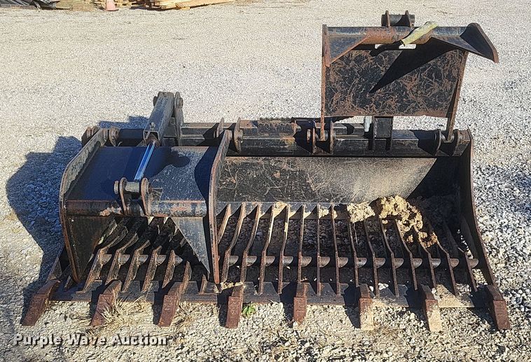 image for item DK1197 79" W skid steer rock grapple bucket