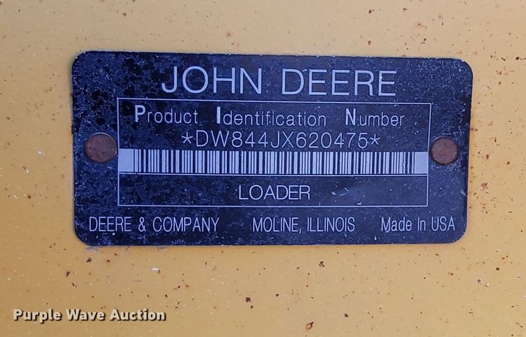 image for item DK8883 2008 John Deere 844J  wheel loader