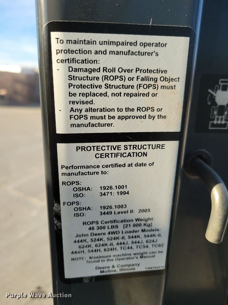 image for item DL7747 2018 John Deere 544K-II  wheel loader