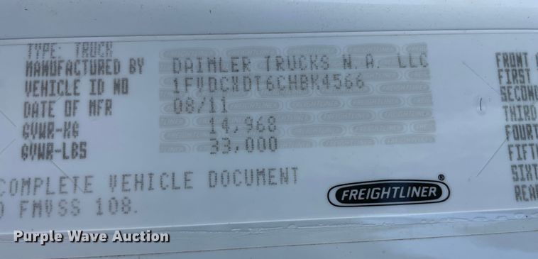 image for item DN3177 2012 Freightliner Business Class M2  bucket truck