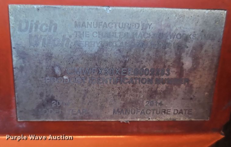 image for item DN7120 2014 Ditch Witch FX30  vacuum excavator