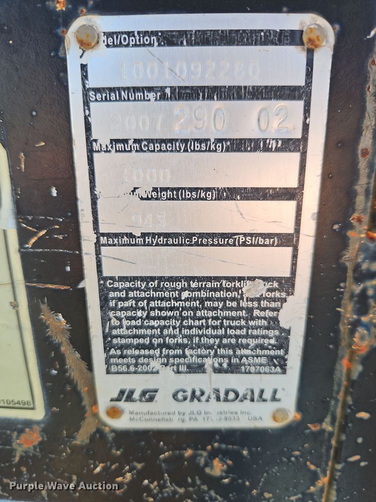 image for item DN7128 JLG 1001092280  platform