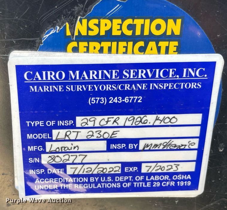 image for item DP0226 1994 Loraine LRT230E  crane