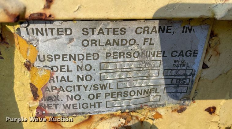 image for item DP0232 United States Crane Inc  man basket