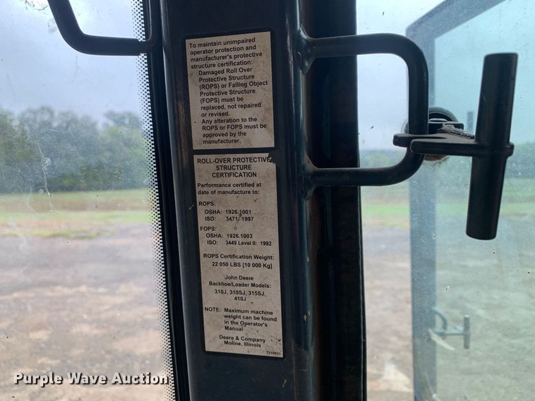 image for item DP8731 2011 John Deere 310SJ  backhoe