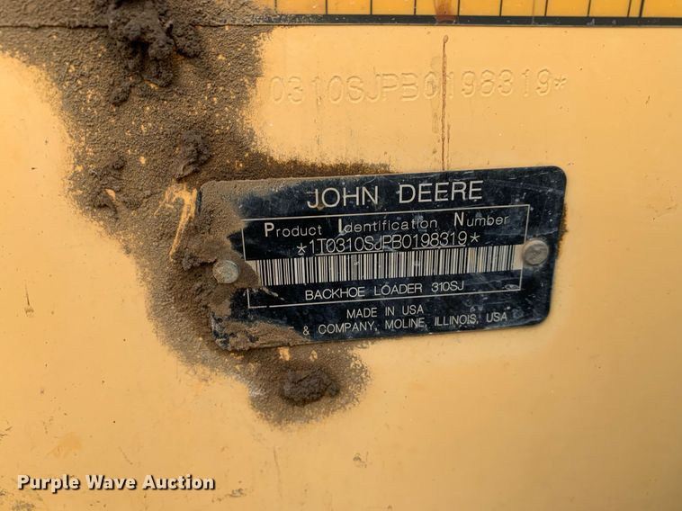 image for item DP8731 2011 John Deere 310SJ  backhoe