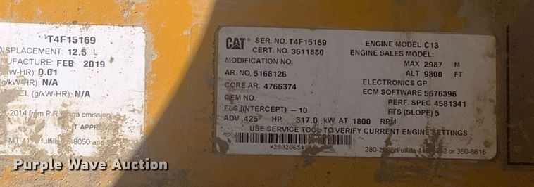 image for item DP8742 2019 Caterpillar 349FL  excavator