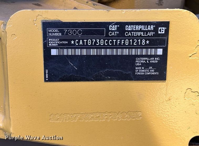 image for item DQ1051 2016 Caterpillar 730C  haul truck