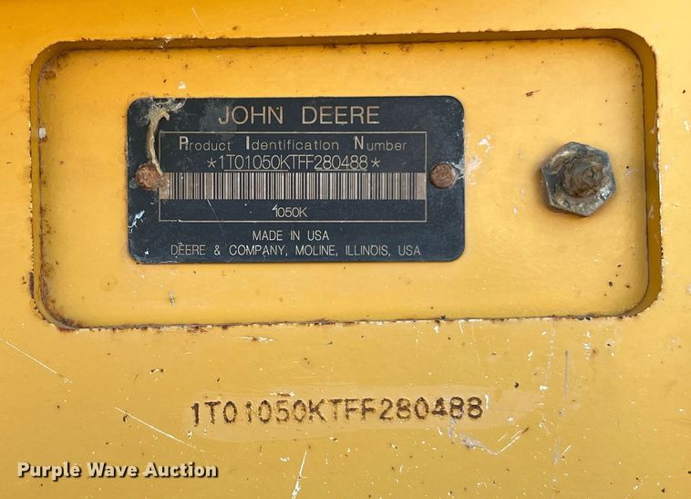image for item DQ2265 2015 John Deere 1050K  dozer