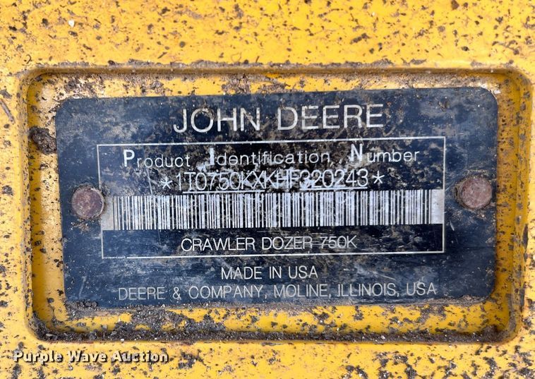 image for item DQ2268 2018 John Deere 750K LGP  dozer