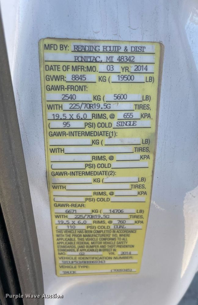 image for item DQ2273 2014 Ford F550 Super Duty  utility / service truck