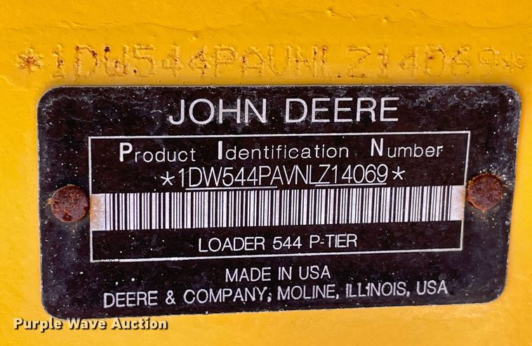 image for item DQ2277 2022 John Deere 544 P-TIER  wheel loader