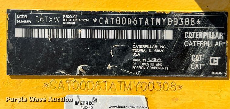 image for item DQ2278 2015 Caterpillar D6T XW  dozer