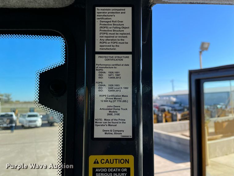 image for item DQ2290 2021 John Deere 260E  haul truck