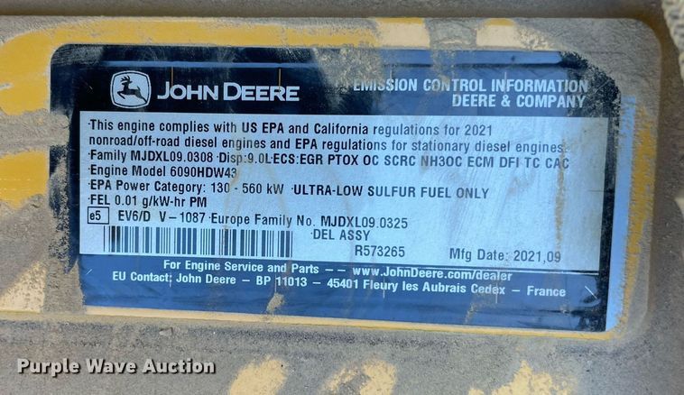 image for item DQ2290 2021 John Deere 260E  haul truck