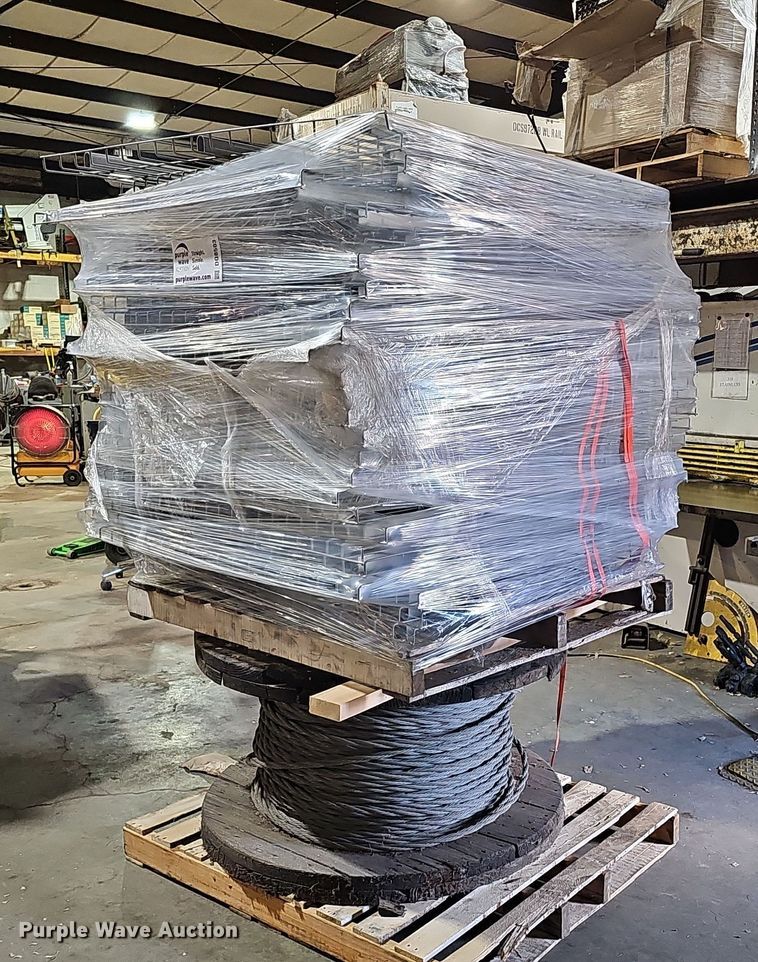 image for item DQ8503 Approximately (26) shelving racks and cable