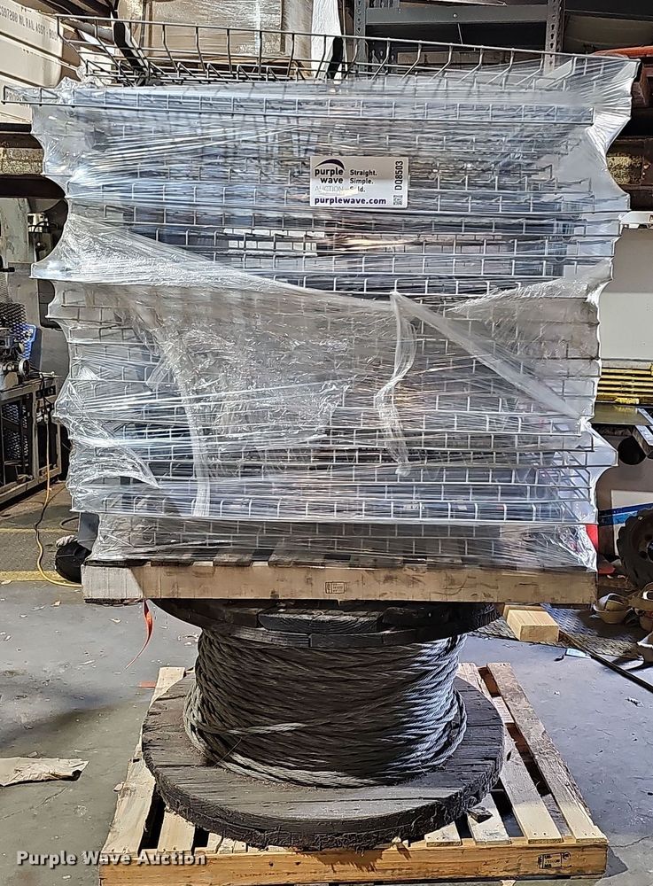 image for item DQ8503 Approximately (26) shelving racks and cable