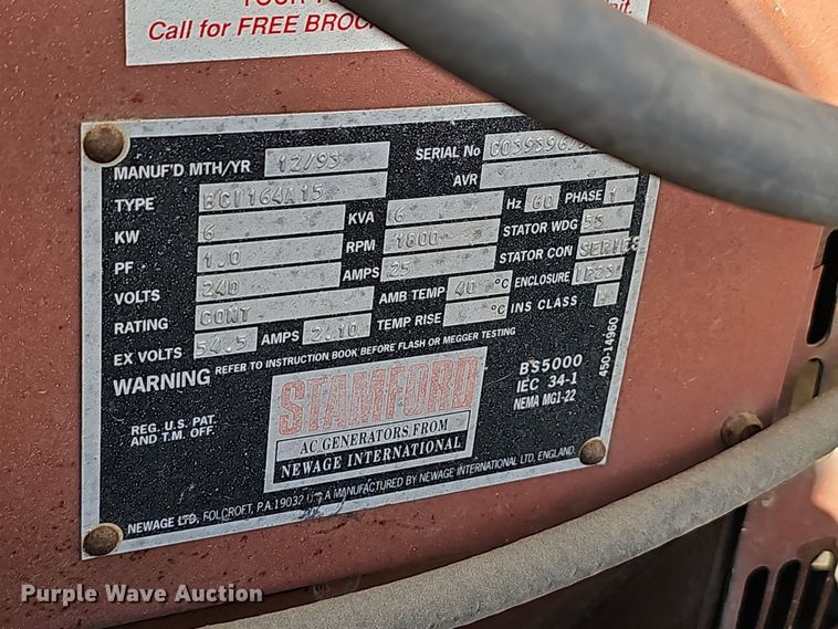 image for item DR3440 Coleman MH4000RKH  light plant