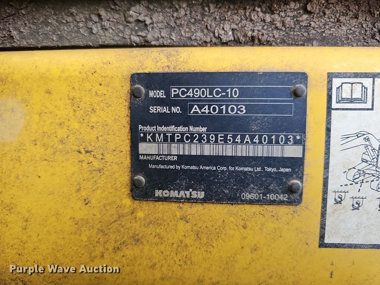 image for item DS5662 2012 Komatsu PC490LC-10  excavator