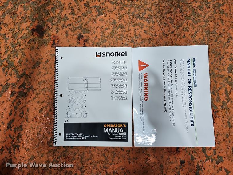 image for item DS5744 Snorkel S4726E  scissor lift