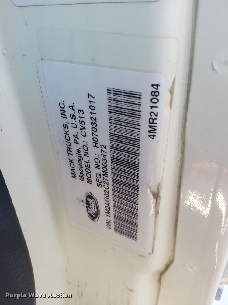 image for item EV9396 2007 Mack CV513  ready mix truck
