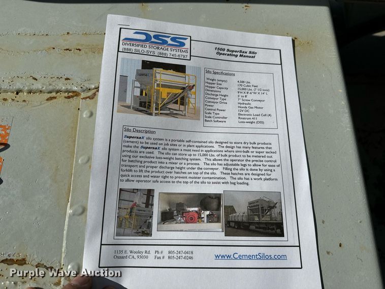 image for item GG9888 DSS Supersax 1500  cement silo
