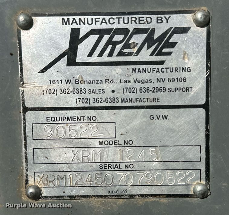image for item IU9181 2007 Xtreme XRM1245  telehandler