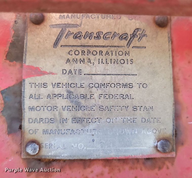 image for item JG9731 1970 Transcraft  flatbed trailer