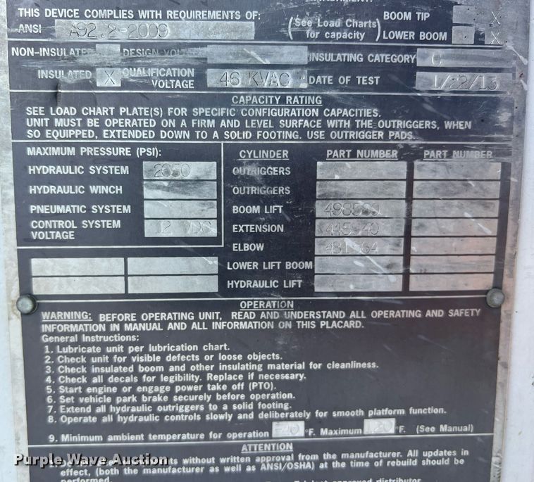 image for item JT9042 2015 Ford F550 Super Duty  bucket truck