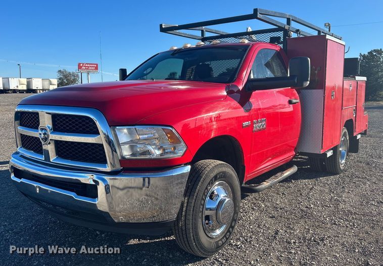 image for item KH9596 2016 Dodge Ram 3500HD  utility bed pickup truck