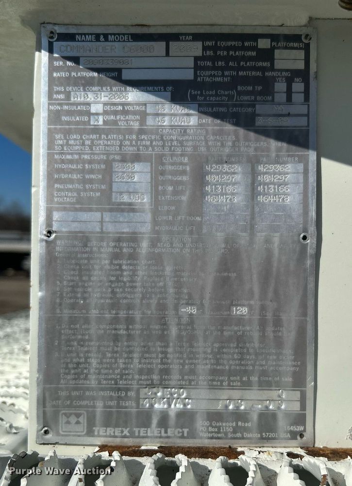 image for item KH9615 2009 International 7400  digger derrick truck