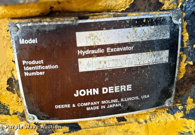 image for item KH9625 2010  John Deere 17D  mini excavator